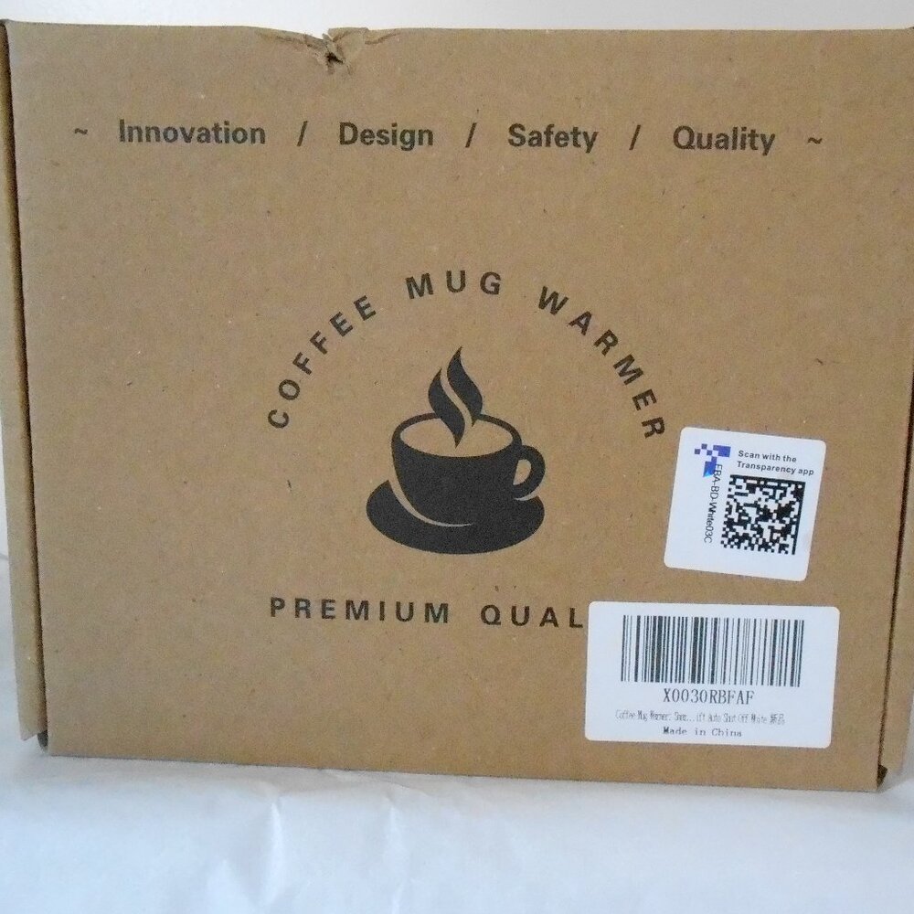 White Coffee Tea Electric Mug Warmer with Auto Shut Off-NIB
